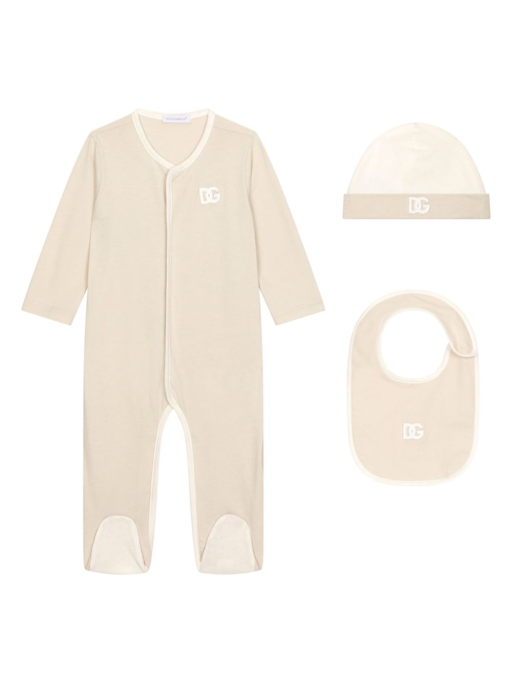 Dolce & Gabbana Kids logo-appliqué cotton gift set - Neutrals von Dolce & Gabbana Kids