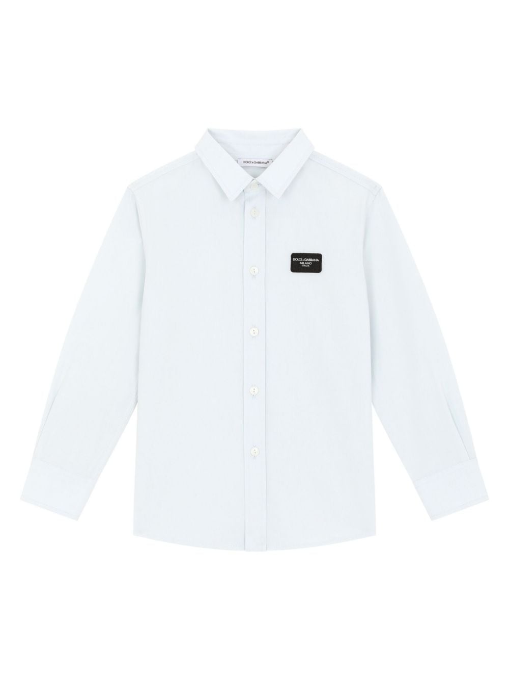 Dolce & Gabbana Kids logo-appliqué cotton shirt - White von Dolce & Gabbana Kids