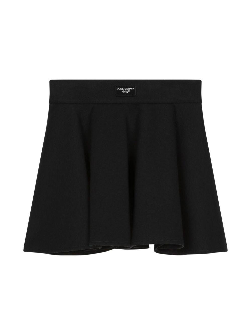 Dolce & Gabbana Kids logo-appliqué pleated mini skirt - Black von Dolce & Gabbana Kids