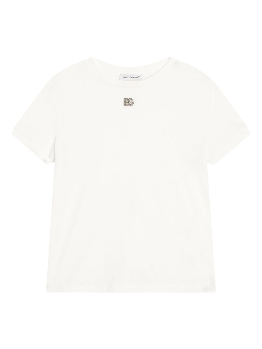 Dolce & Gabbana Kids logo-detail T-shirt - White von Dolce & Gabbana Kids