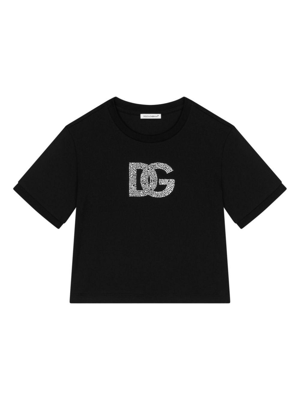 Dolce & Gabbana Kids logo-embellished cotton T-shirt - Black von Dolce & Gabbana Kids