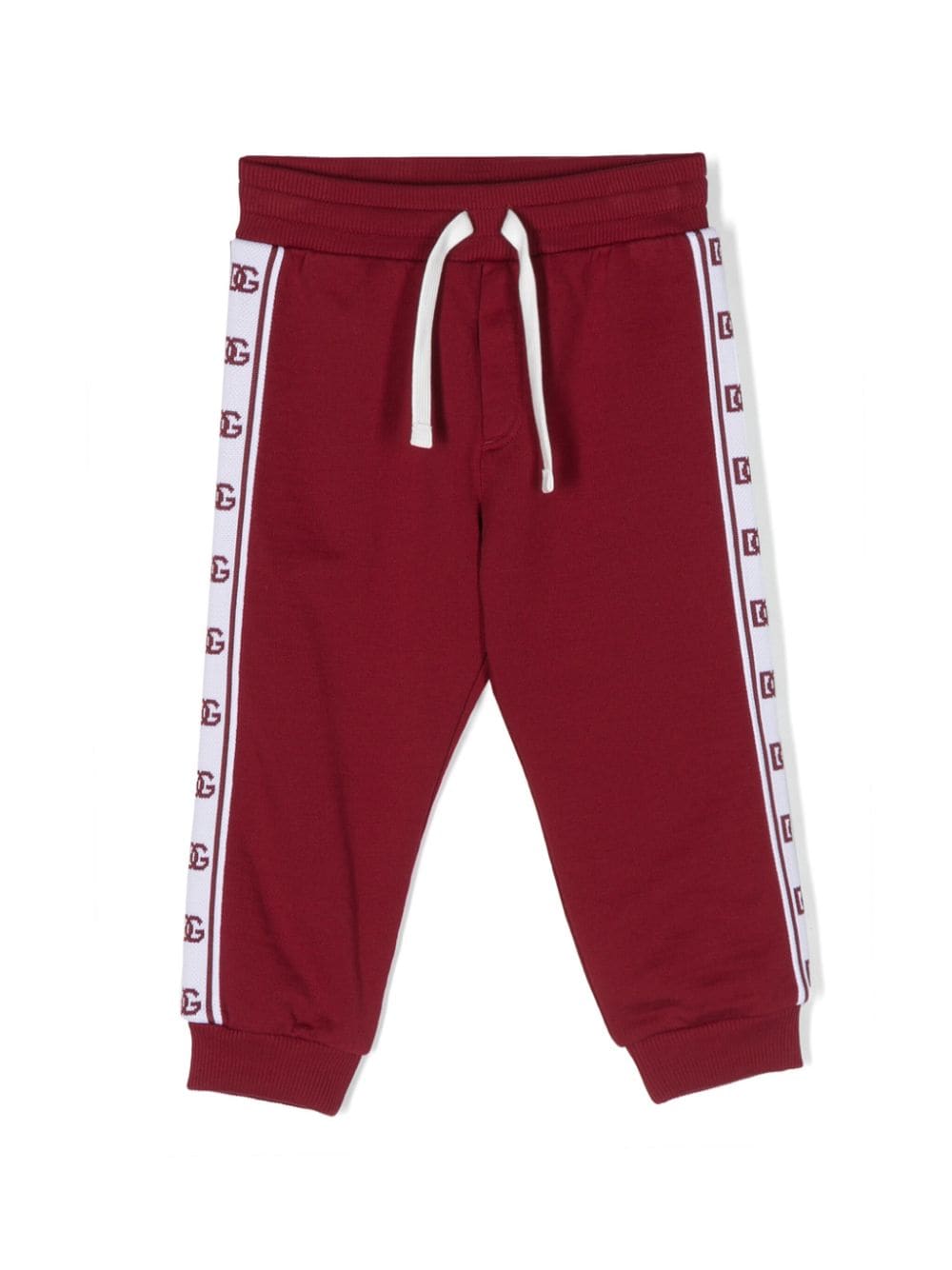 Dolce & Gabbana Kids logo-embellished cotton track pants - Red von Dolce & Gabbana Kids