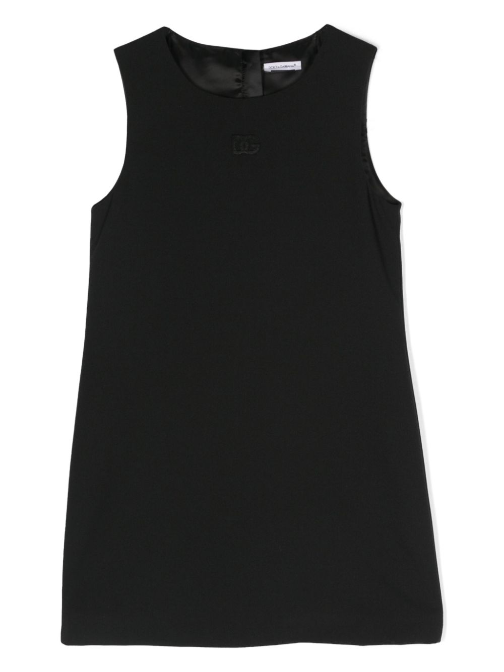 Dolce & Gabbana Kids logo-embroidered A-line dress - Black von Dolce & Gabbana Kids