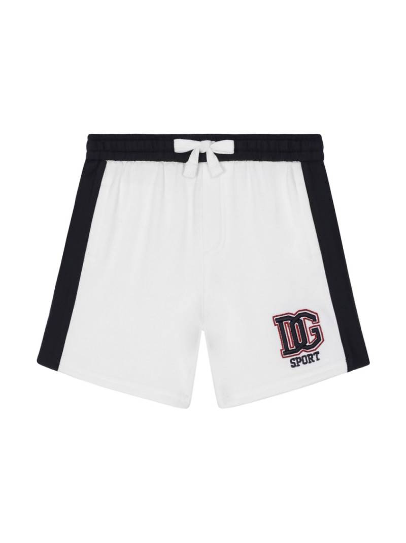 Dolce & Gabbana Kids logo-embroidered drawstring shorts - White von Dolce & Gabbana Kids