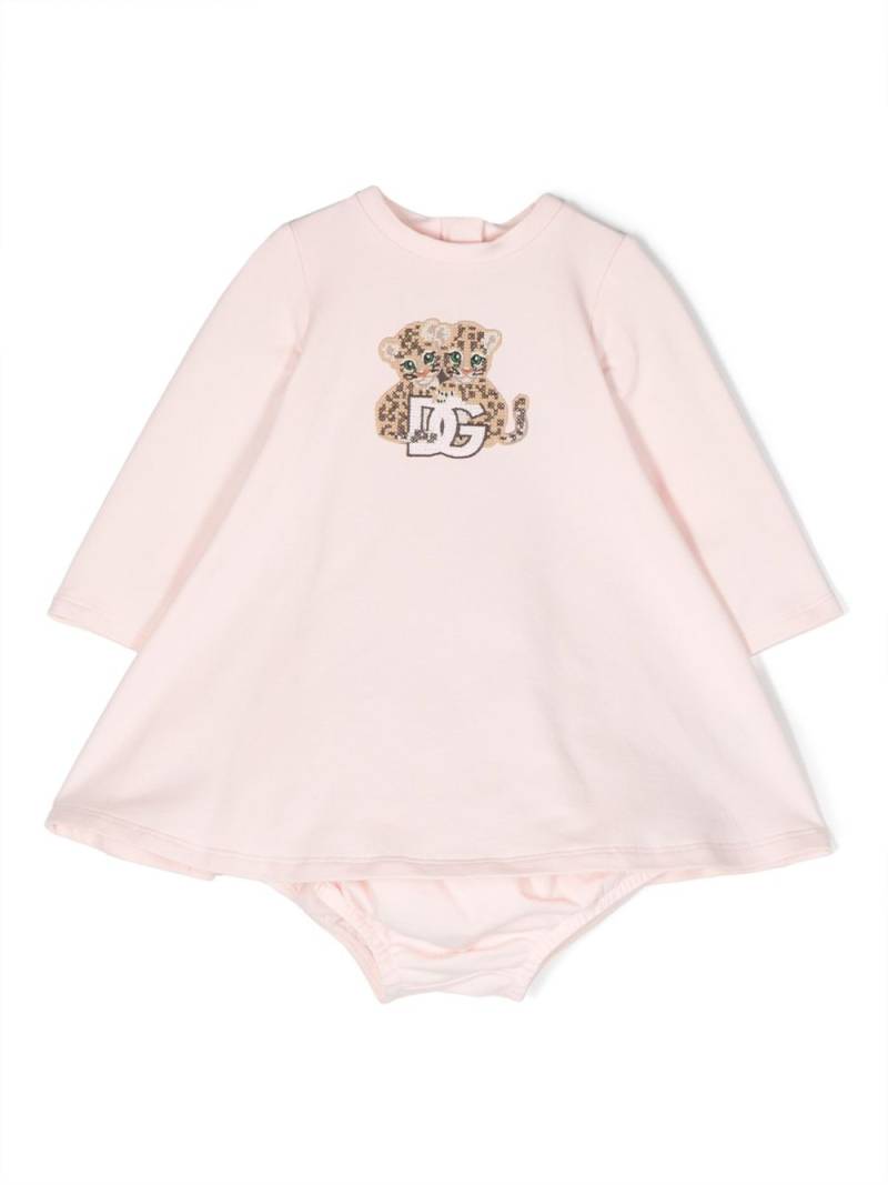 Dolce & Gabbana Kids logo-embroidered dress set - Pink von Dolce & Gabbana Kids