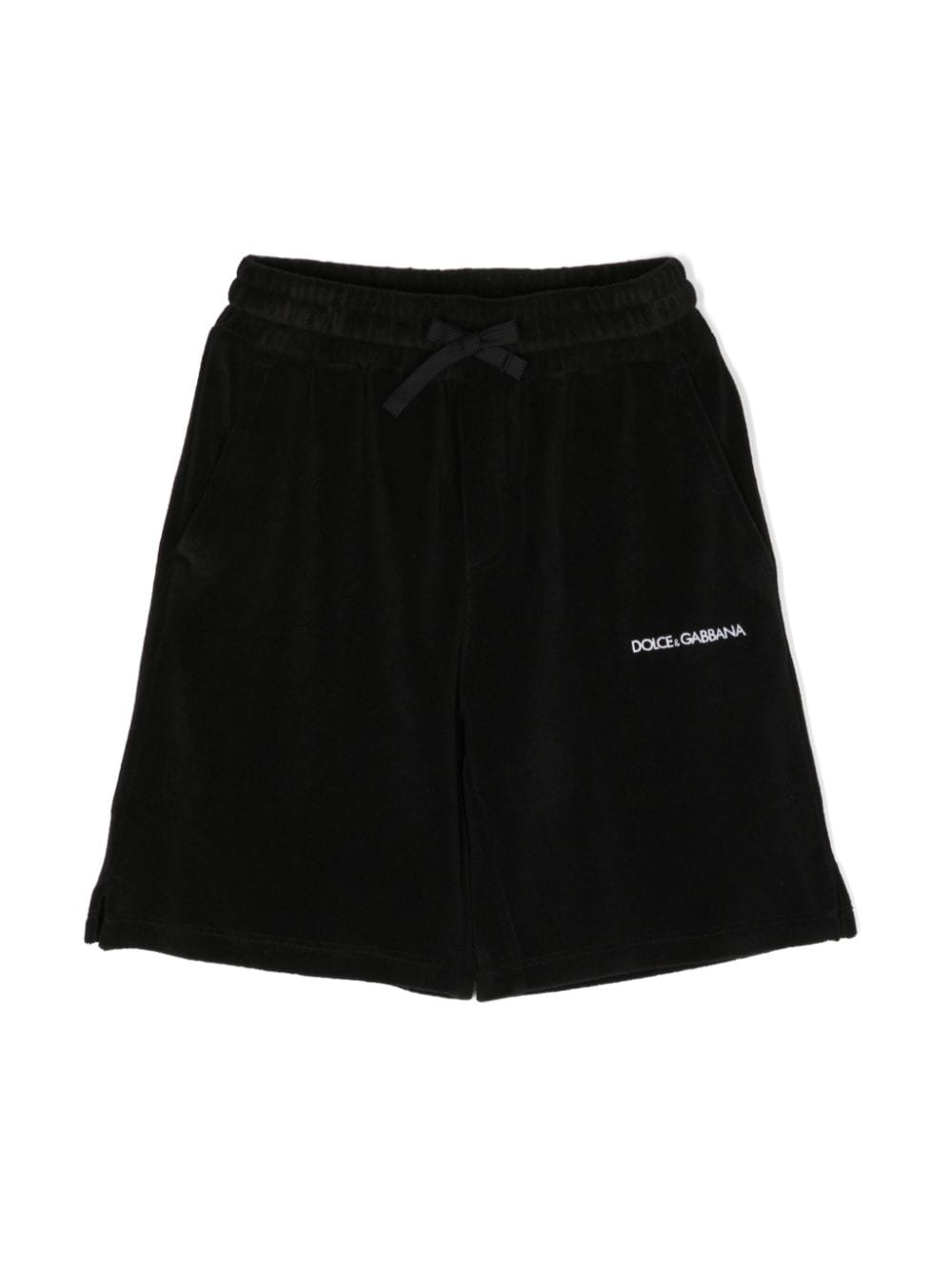 Dolce & Gabbana Kids logo-embroidered track shorts - Black von Dolce & Gabbana Kids