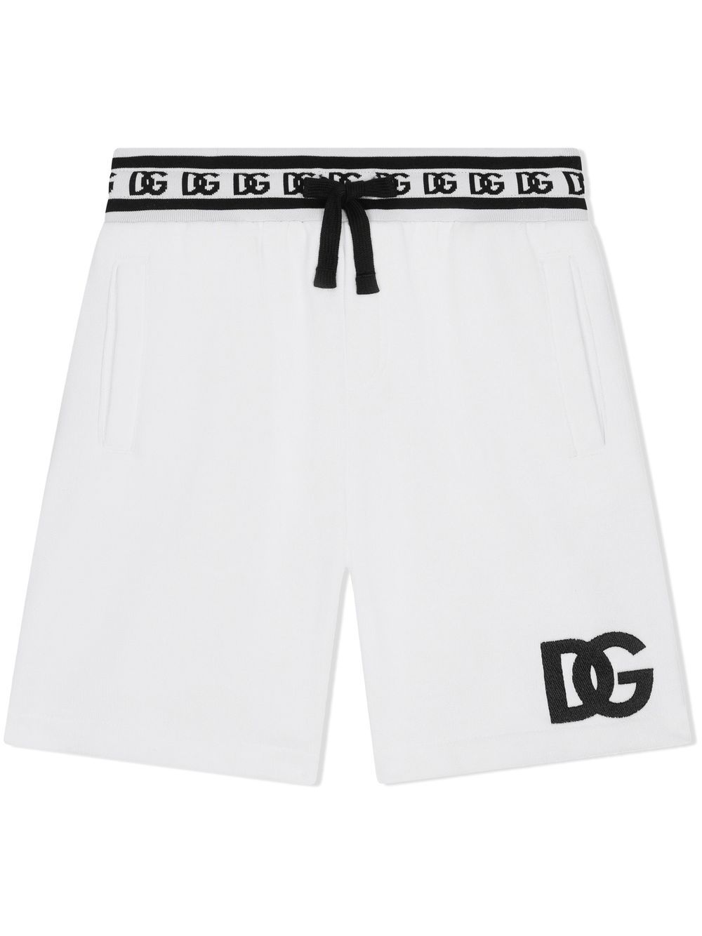 Dolce & Gabbana Kids logo-embroidered track shorts - White von Dolce & Gabbana Kids