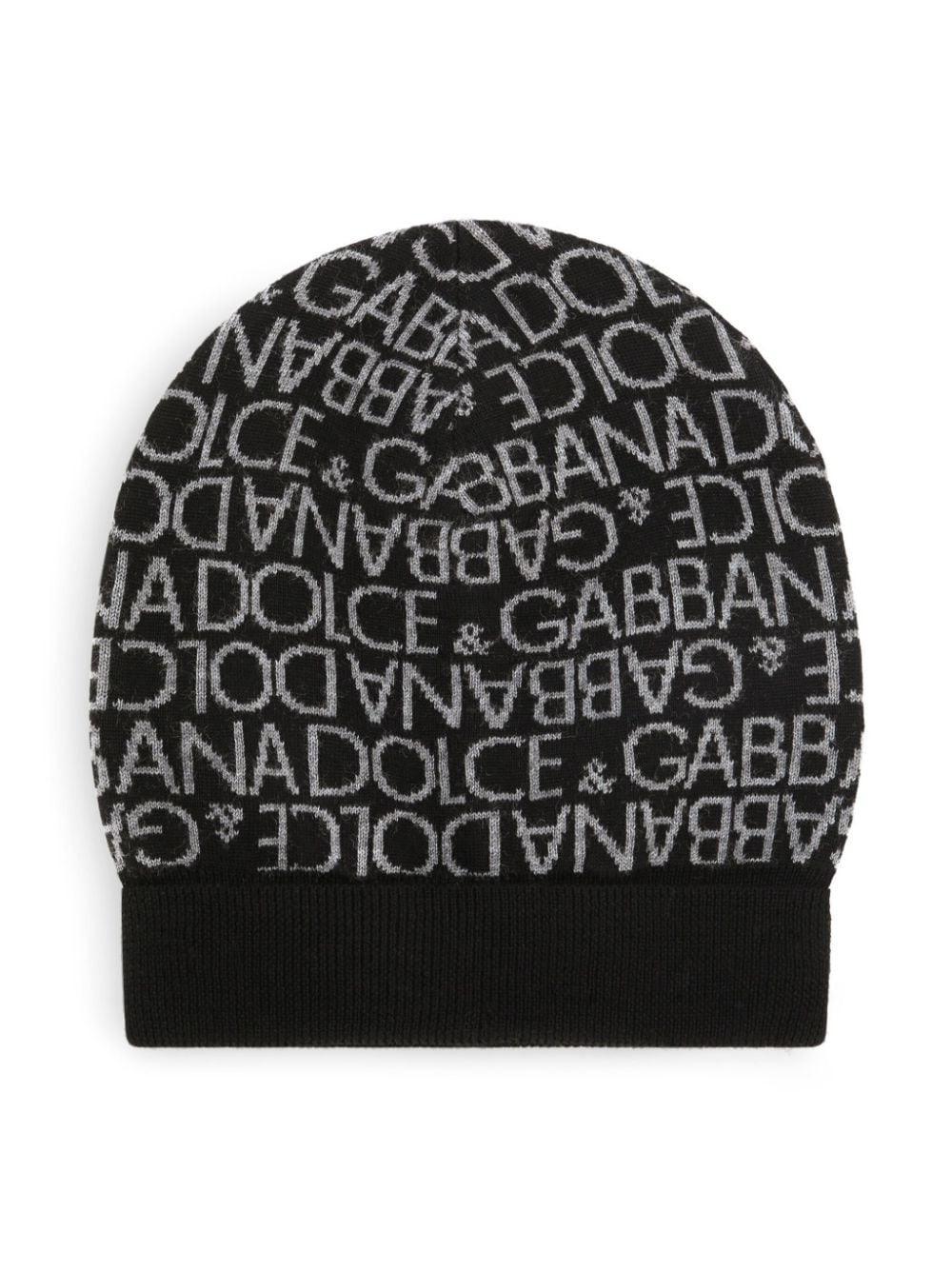 Dolce & Gabbana Kids logo intarsia-knit wool beanie - Blue von Dolce & Gabbana Kids