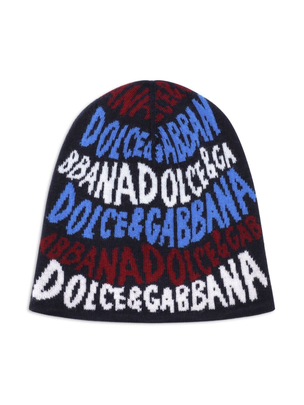 Dolce & Gabbana Kids logo-jacquard beanie hat - Blue von Dolce & Gabbana Kids