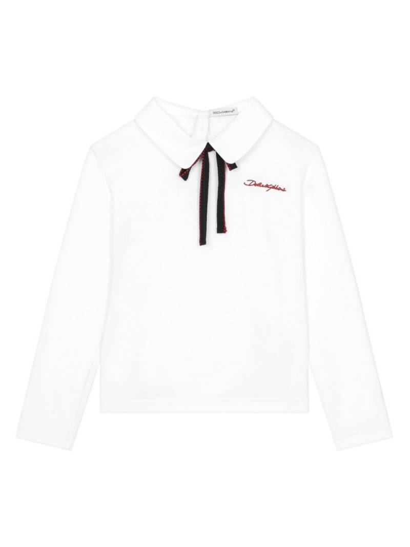 Dolce & Gabbana Kids logo jersey t-shirt - White von Dolce & Gabbana Kids