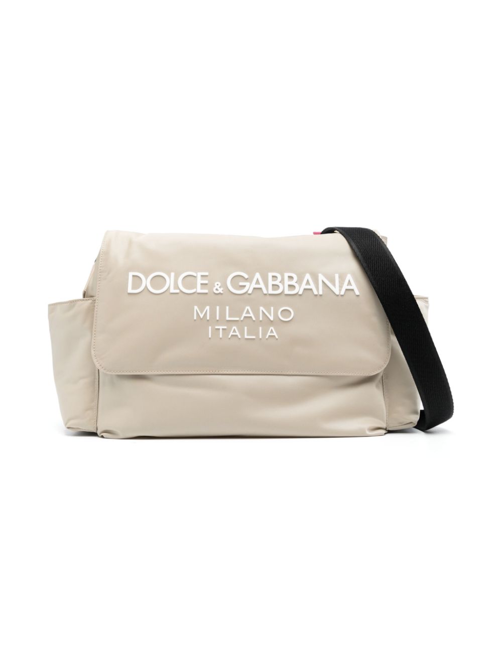 Dolce & Gabbana Kids logo-lettering changing bag - Neutrals von Dolce & Gabbana Kids