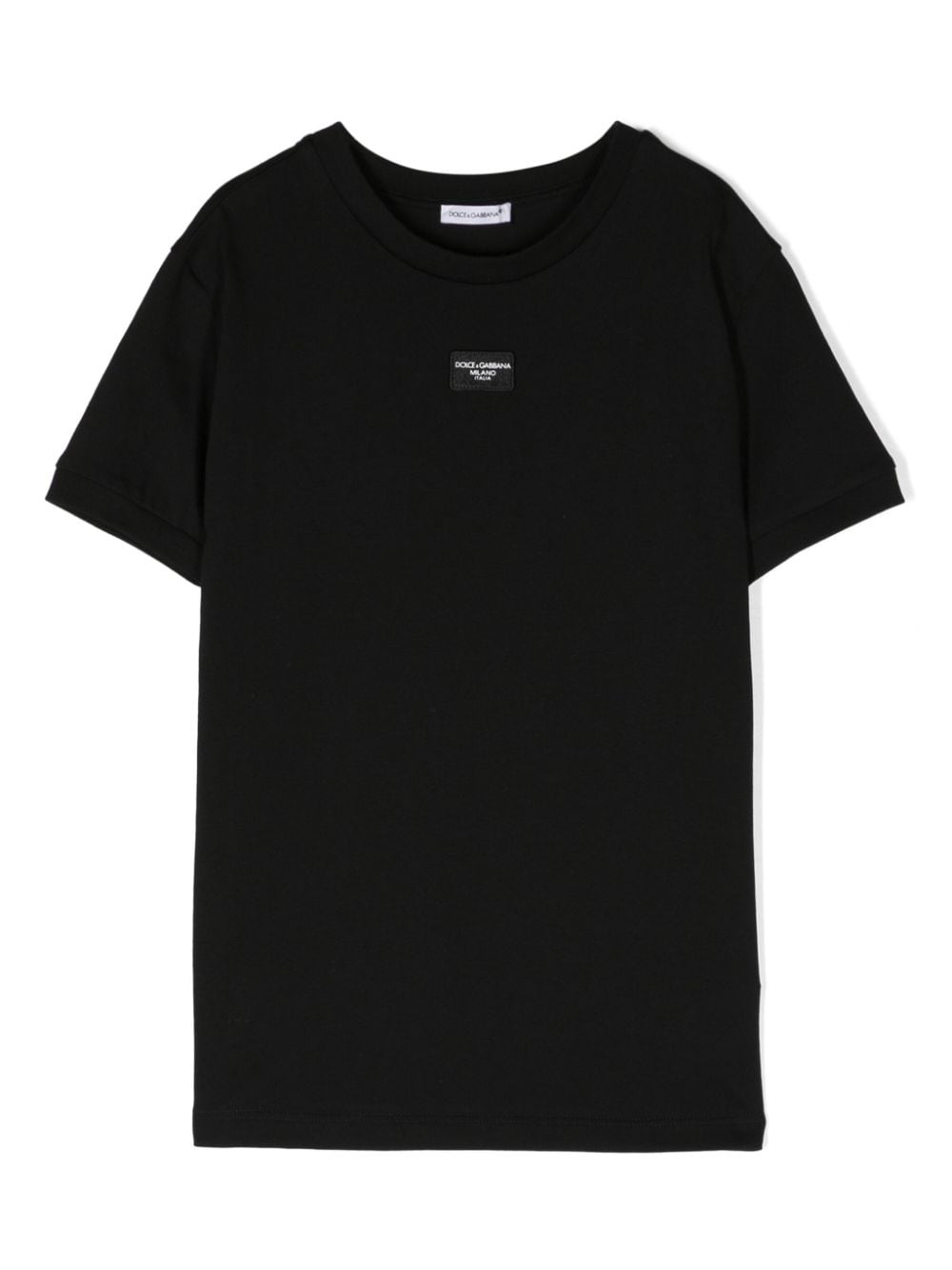 Dolce & Gabbana Kids logo-patch cotton T-shirt - Black von Dolce & Gabbana Kids