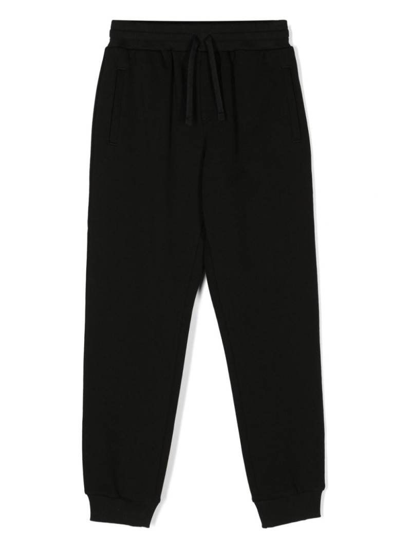 Dolce & Gabbana Kids logo-patch cotton track pants - Black von Dolce & Gabbana Kids