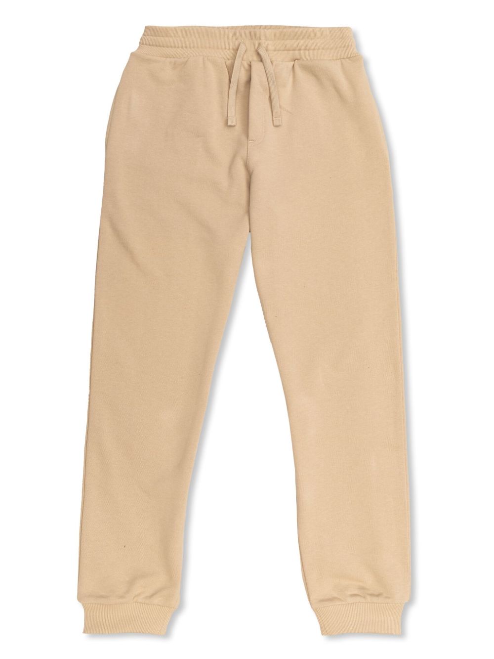 Dolce & Gabbana Kids logo-patch cotton track pants - Neutrals von Dolce & Gabbana Kids