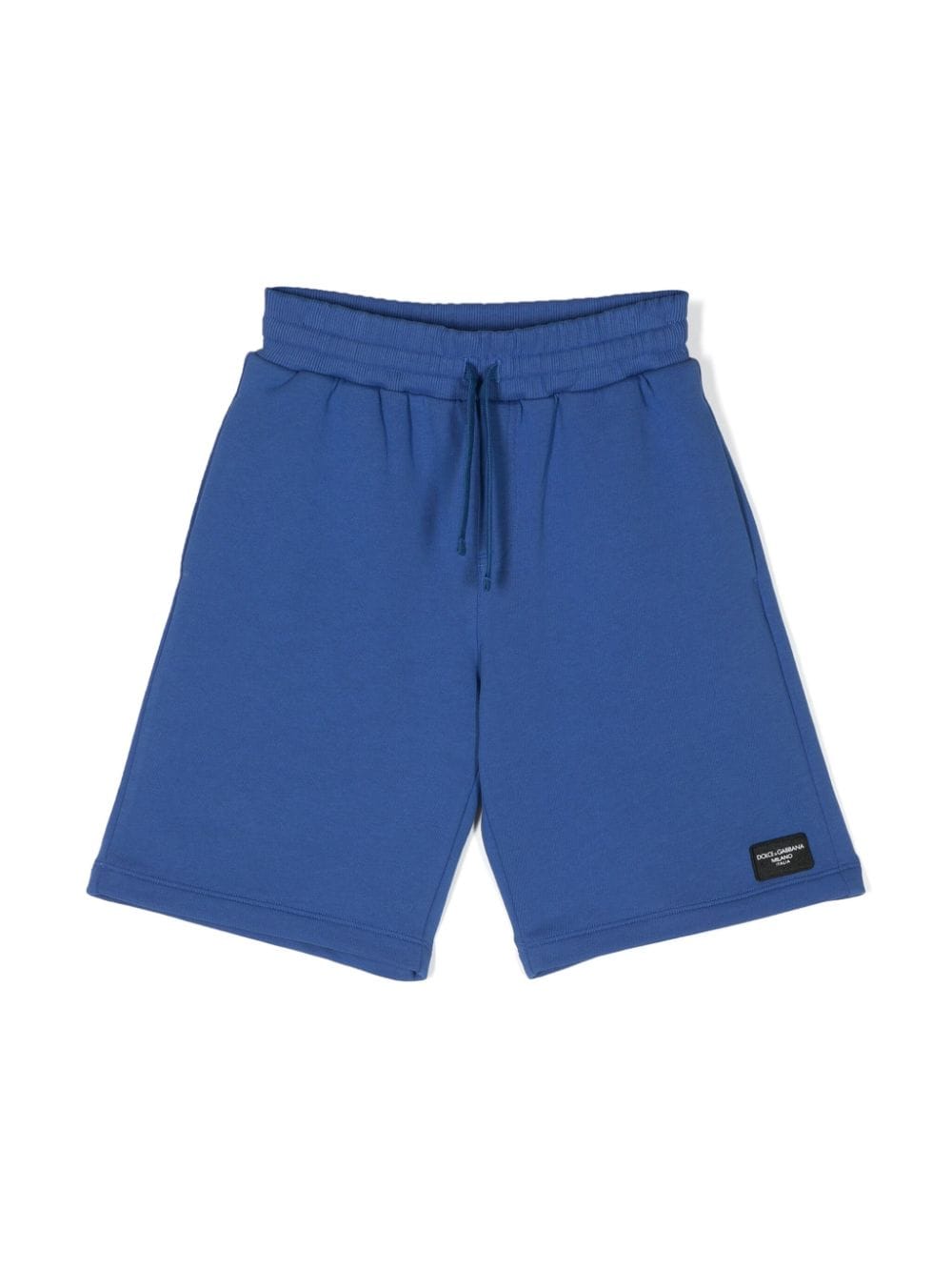 Dolce & Gabbana Kids logo-patch cotton track shorts - Blue von Dolce & Gabbana Kids