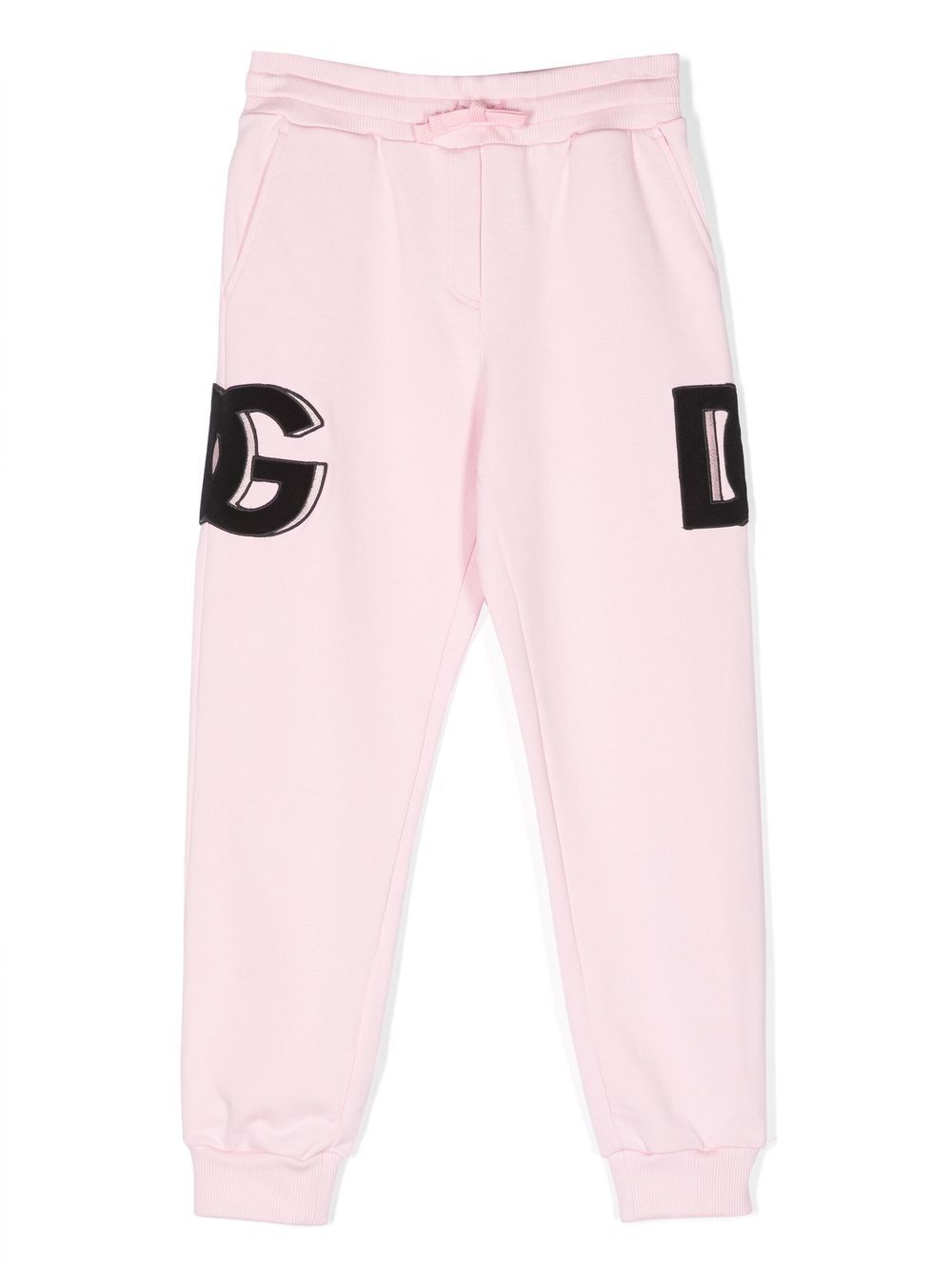 Dolce & Gabbana Kids logo-patch track pants - Pink von Dolce & Gabbana Kids