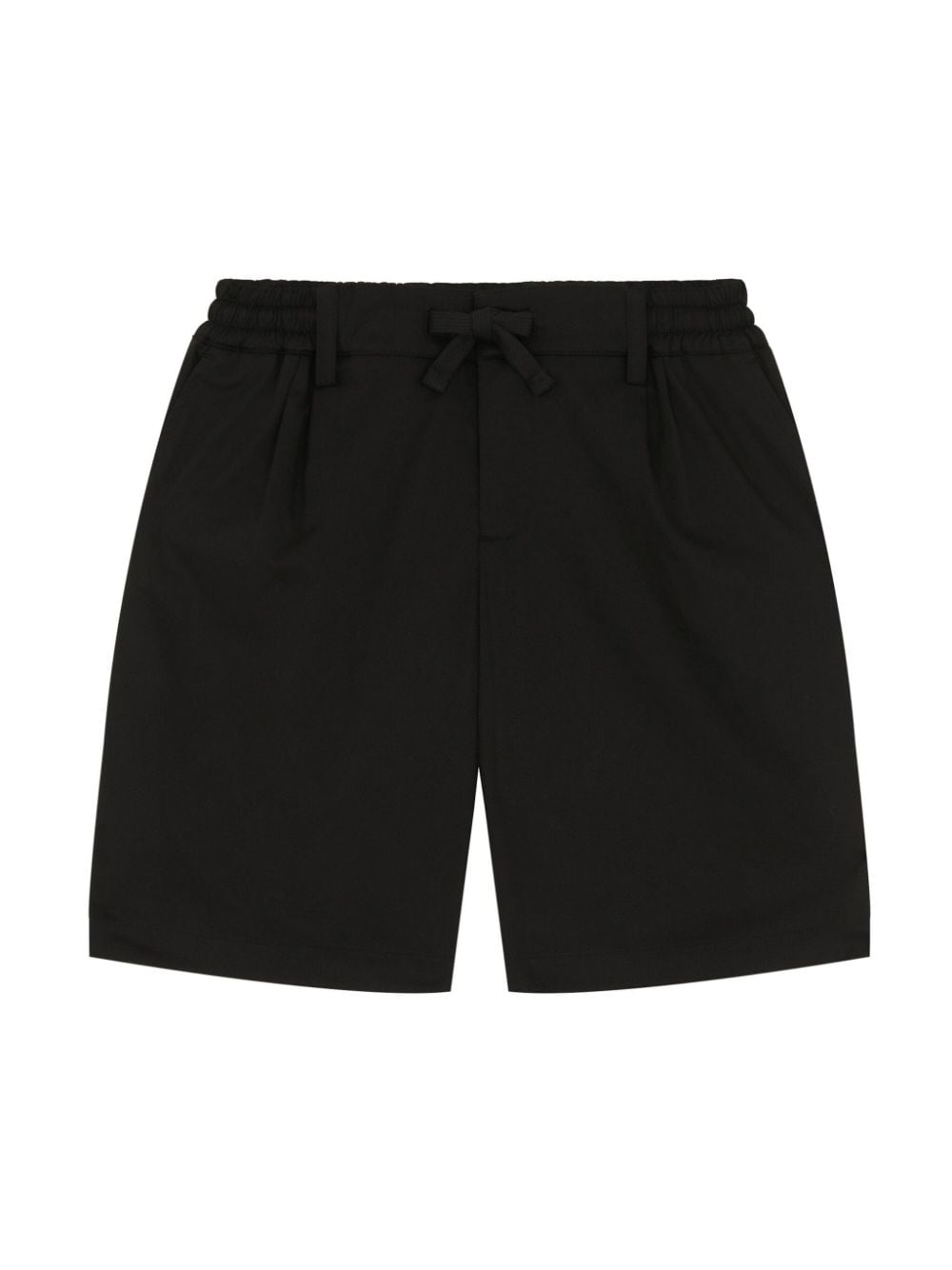 Dolce & Gabbana Kids logo-plaque cotton blend shorts - Black von Dolce & Gabbana Kids