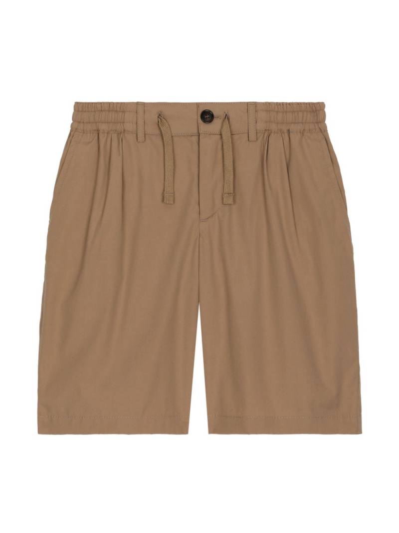 Dolce & Gabbana Kids logo-plaque cotton-poplin Bermuda shorts - Brown von Dolce & Gabbana Kids