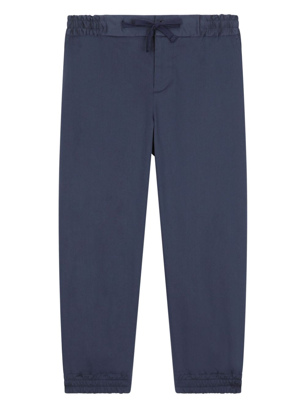 Dolce & Gabbana Kids logo-plaque drawstring-waist trousers - Blue von Dolce & Gabbana Kids