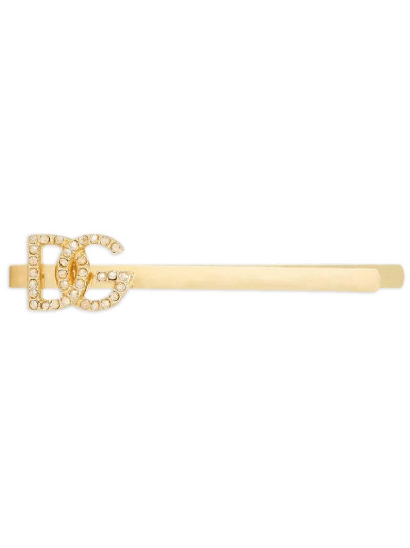 Dolce & Gabbana Kids logo-plaque hair clip - Gold von Dolce & Gabbana Kids