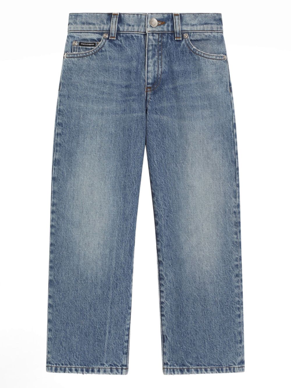 Dolce & Gabbana Kids logo-plaque jeans - Blue von Dolce & Gabbana Kids