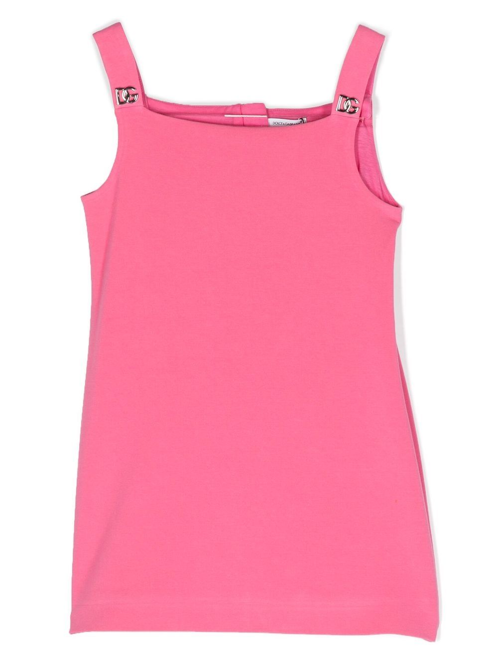 Dolce & Gabbana Kids logo-plaque sleeveless dress - Pink von Dolce & Gabbana Kids