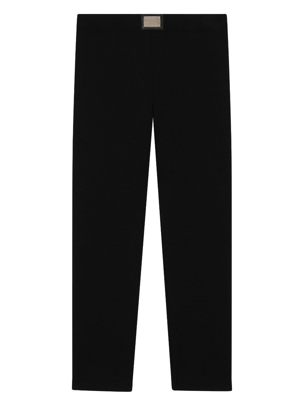 Dolce & Gabbana Kids logo-plaque stretch-wool leggings - Black von Dolce & Gabbana Kids