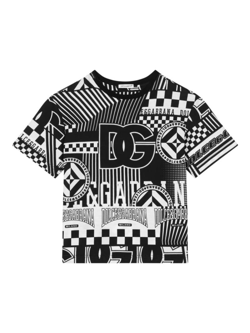 Dolce & Gabbana Kids logo-print T-shirt - Black von Dolce & Gabbana Kids