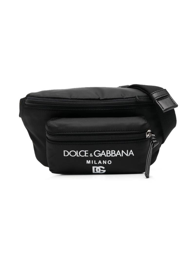 Dolce & Gabbana Kids logo print belt bag - Black von Dolce & Gabbana Kids