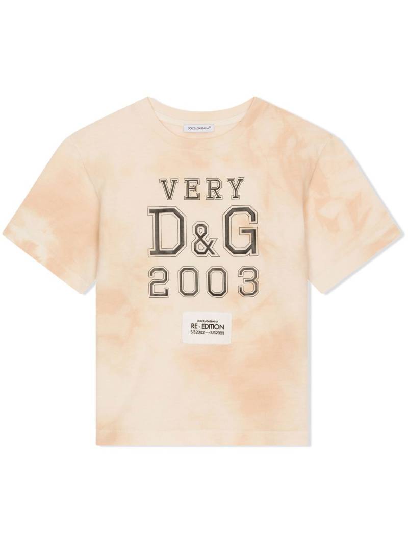 Dolce & Gabbana Kids logo-print cotton T-shirt - Orange von Dolce & Gabbana Kids