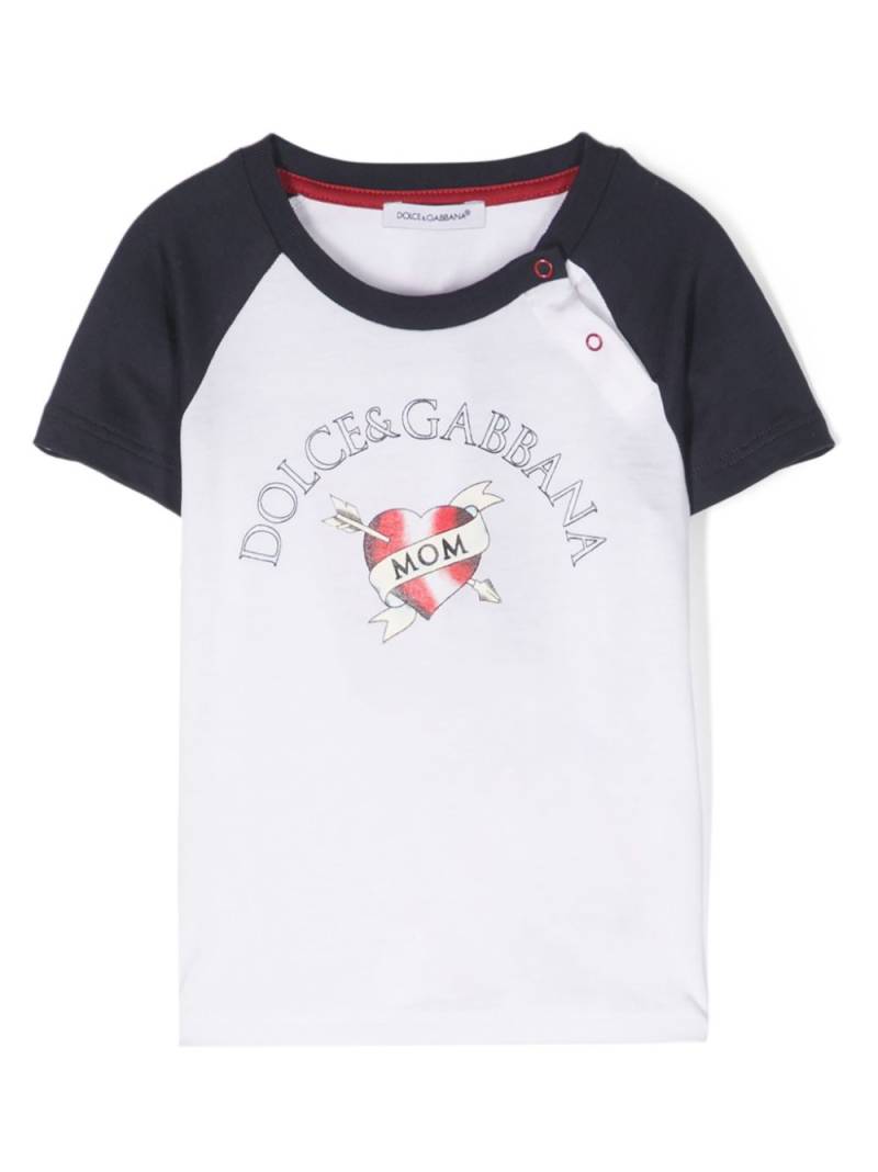 Dolce & Gabbana Kids logo-print cotton T-shirt - White von Dolce & Gabbana Kids