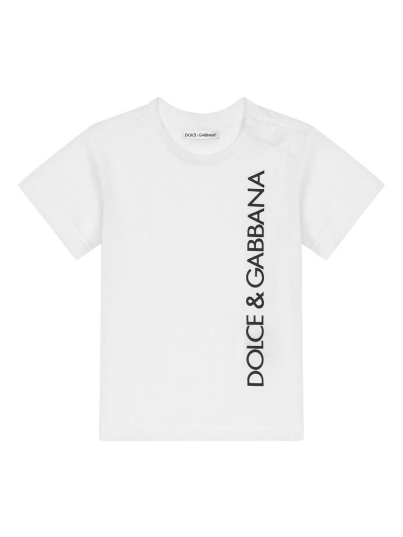 Dolce & Gabbana Kids logo-print cotton T-shirt - White von Dolce & Gabbana Kids