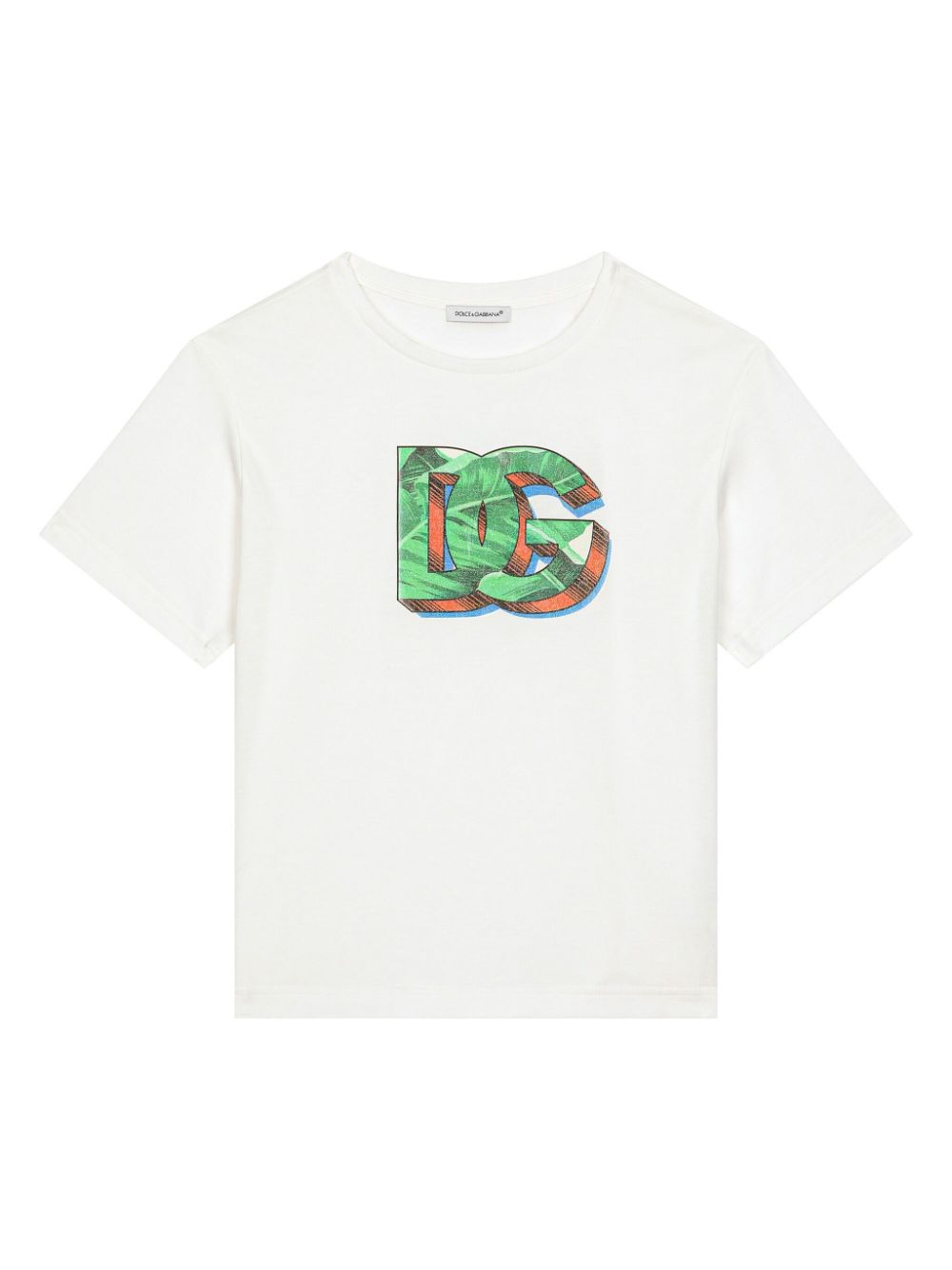 Dolce & Gabbana Kids logo-print cotton T-shirt - White von Dolce & Gabbana Kids