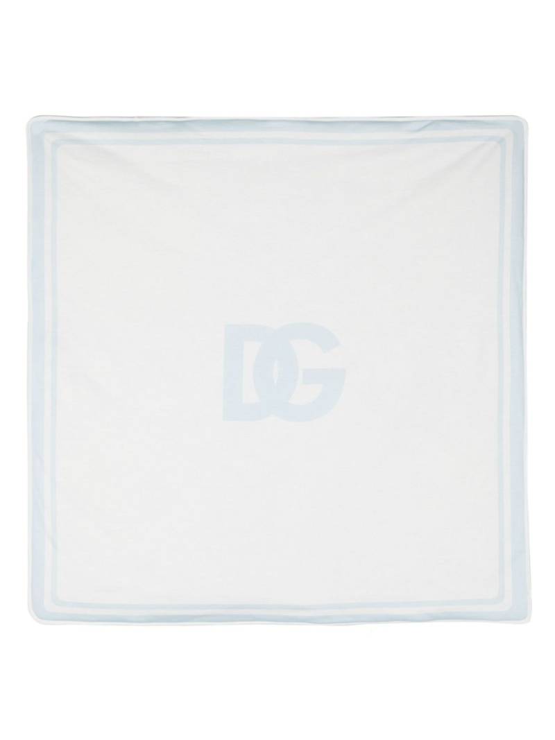 Dolce & Gabbana Kids logo-print cotton blanket - White von Dolce & Gabbana Kids