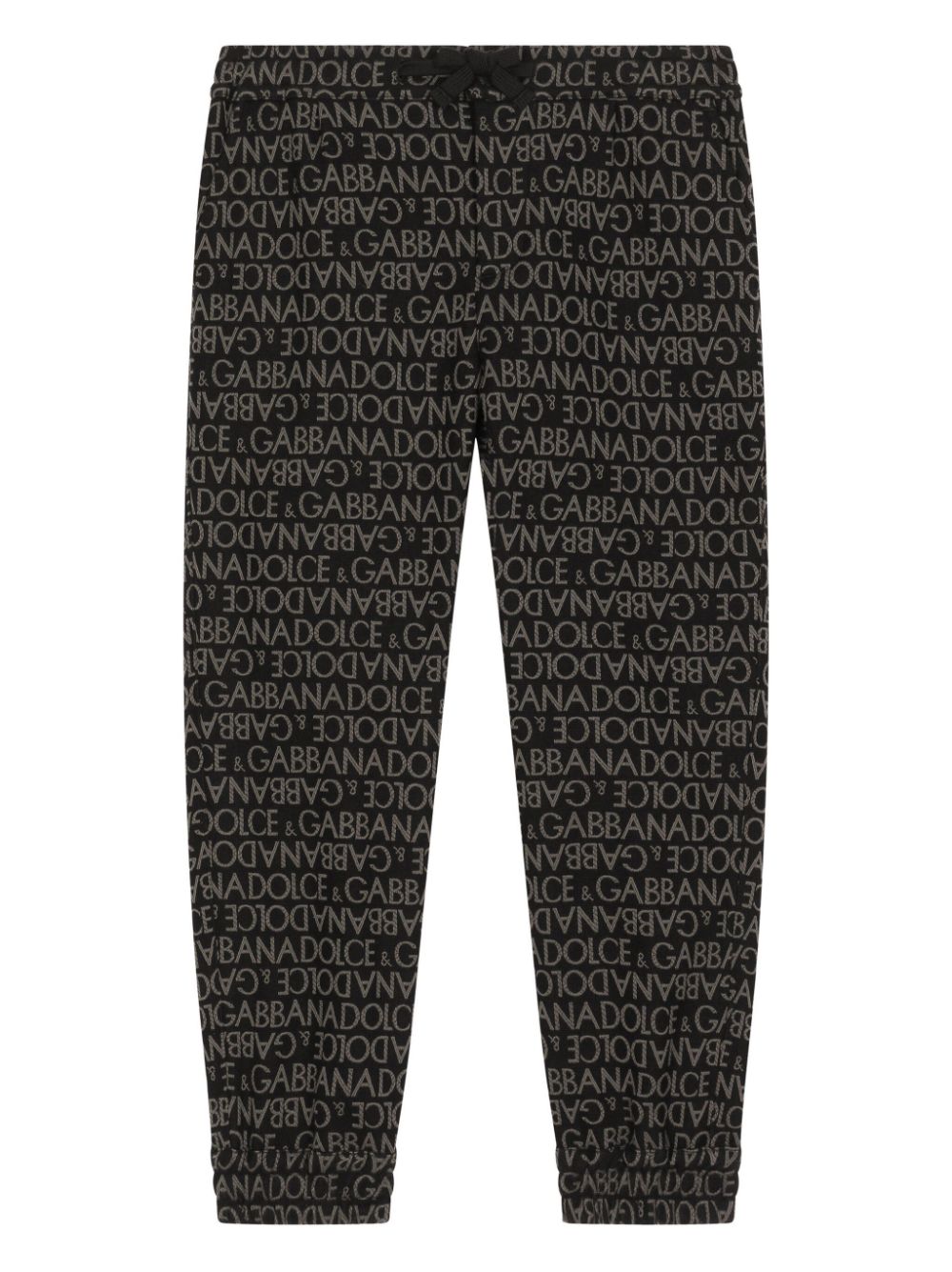 Dolce & Gabbana Kids logo-print cotton-blend trousers - Black von Dolce & Gabbana Kids