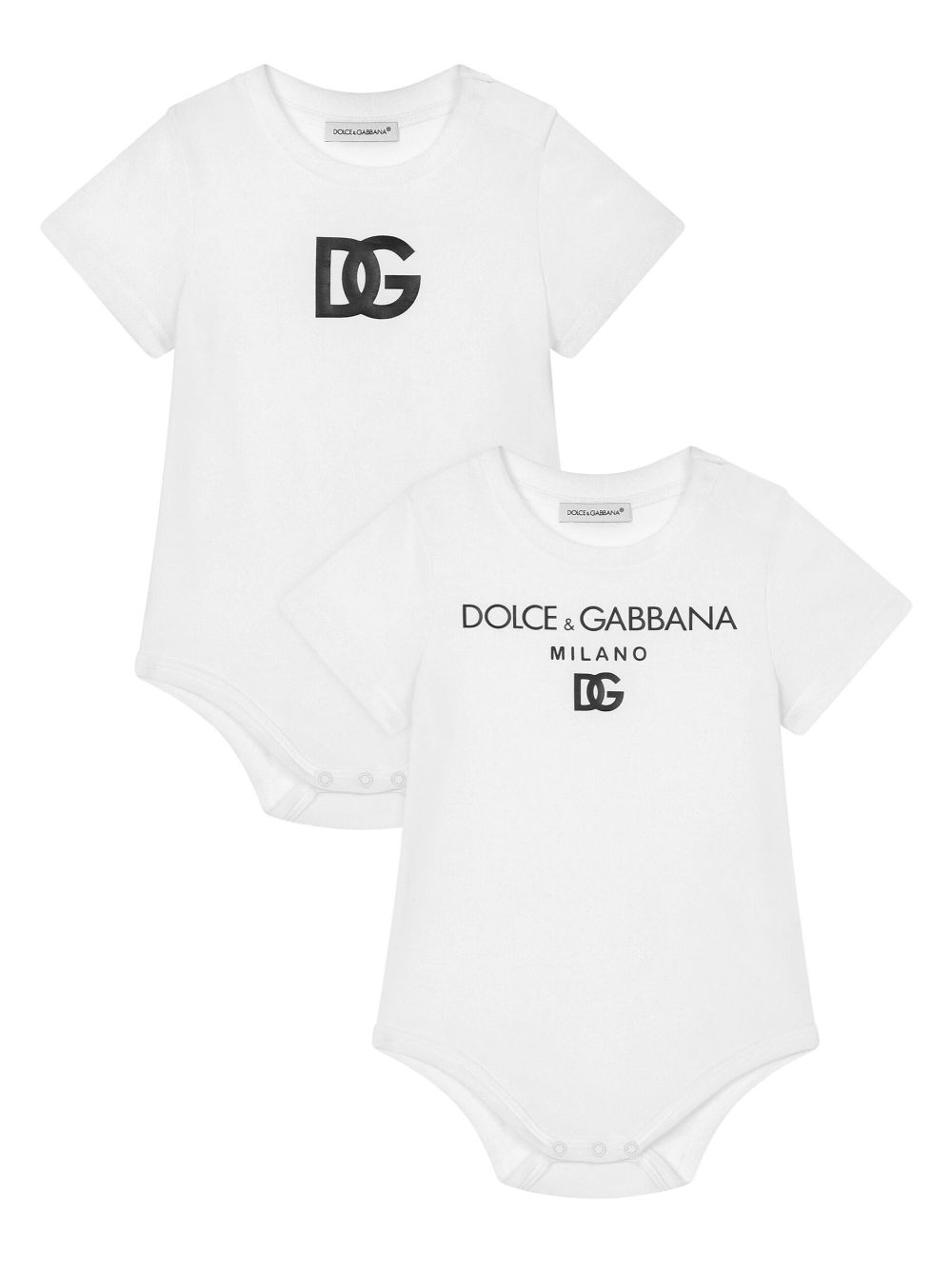 Dolce & Gabbana Kids logo-print cotton body set - White von Dolce & Gabbana Kids