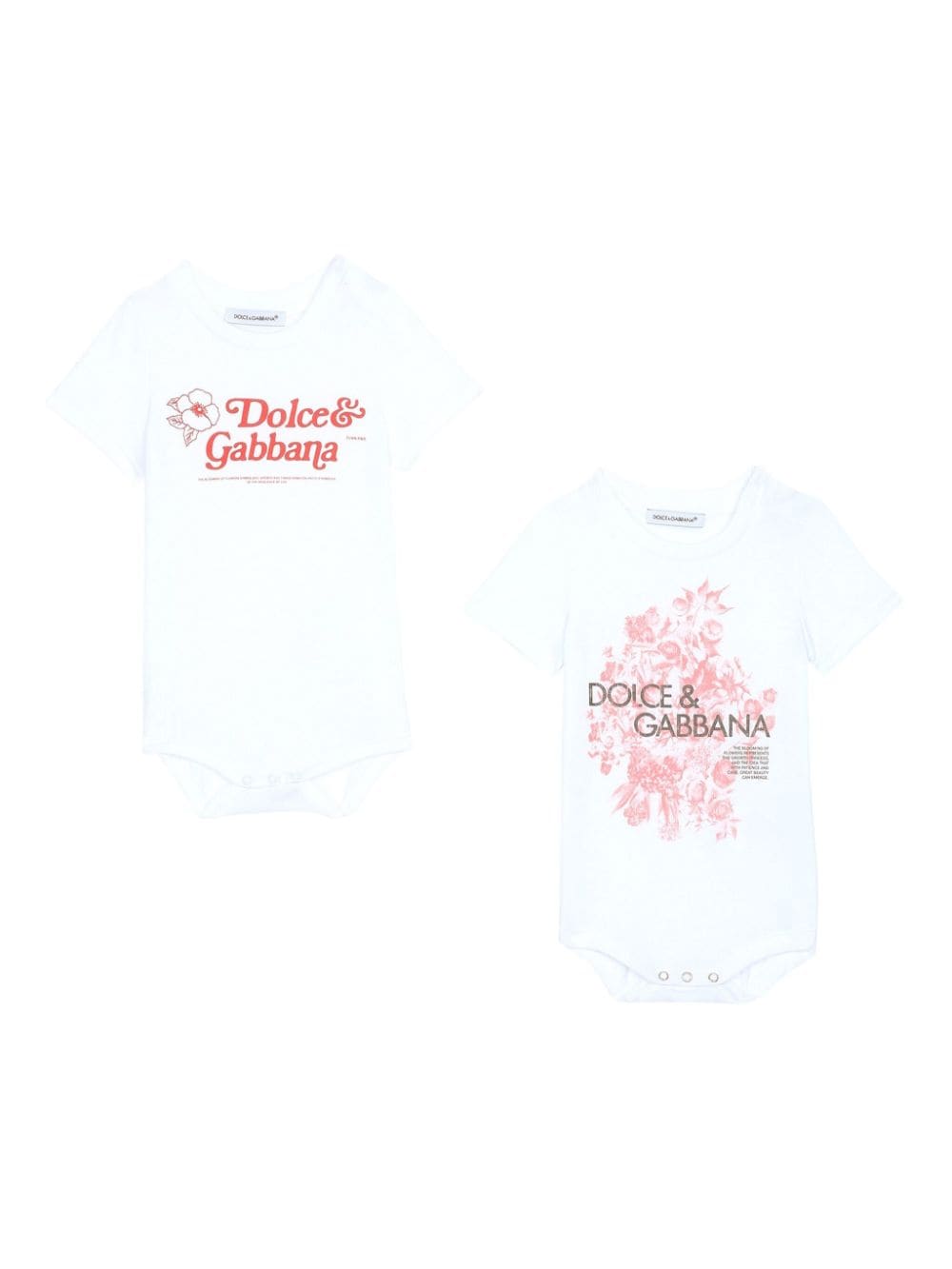 Dolce & Gabbana Kids logo-print cotton bodysuit set - White von Dolce & Gabbana Kids