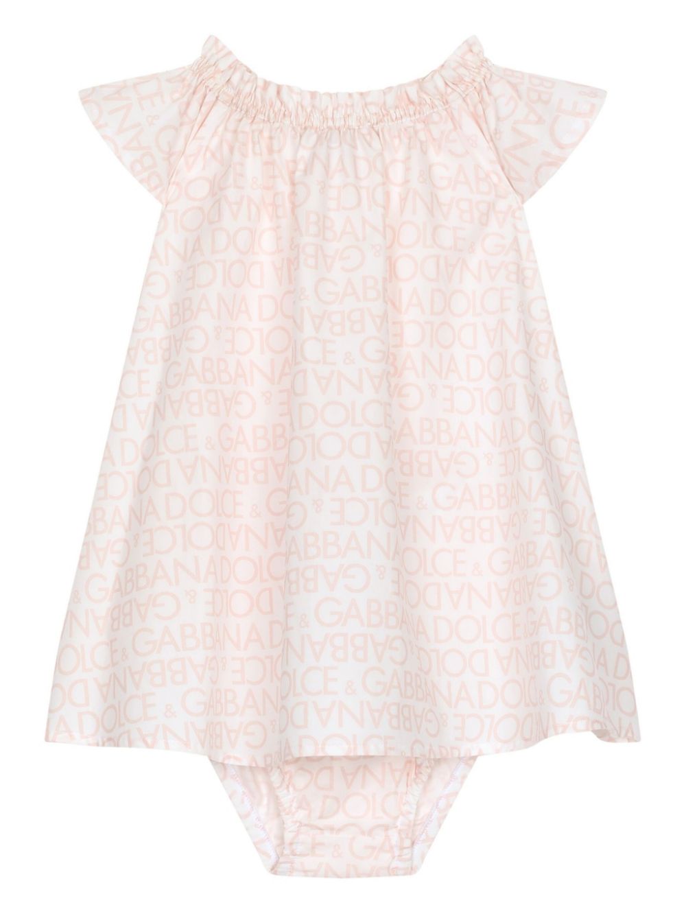 Dolce & Gabbana Kids logo-print cotton dress - Pink von Dolce & Gabbana Kids