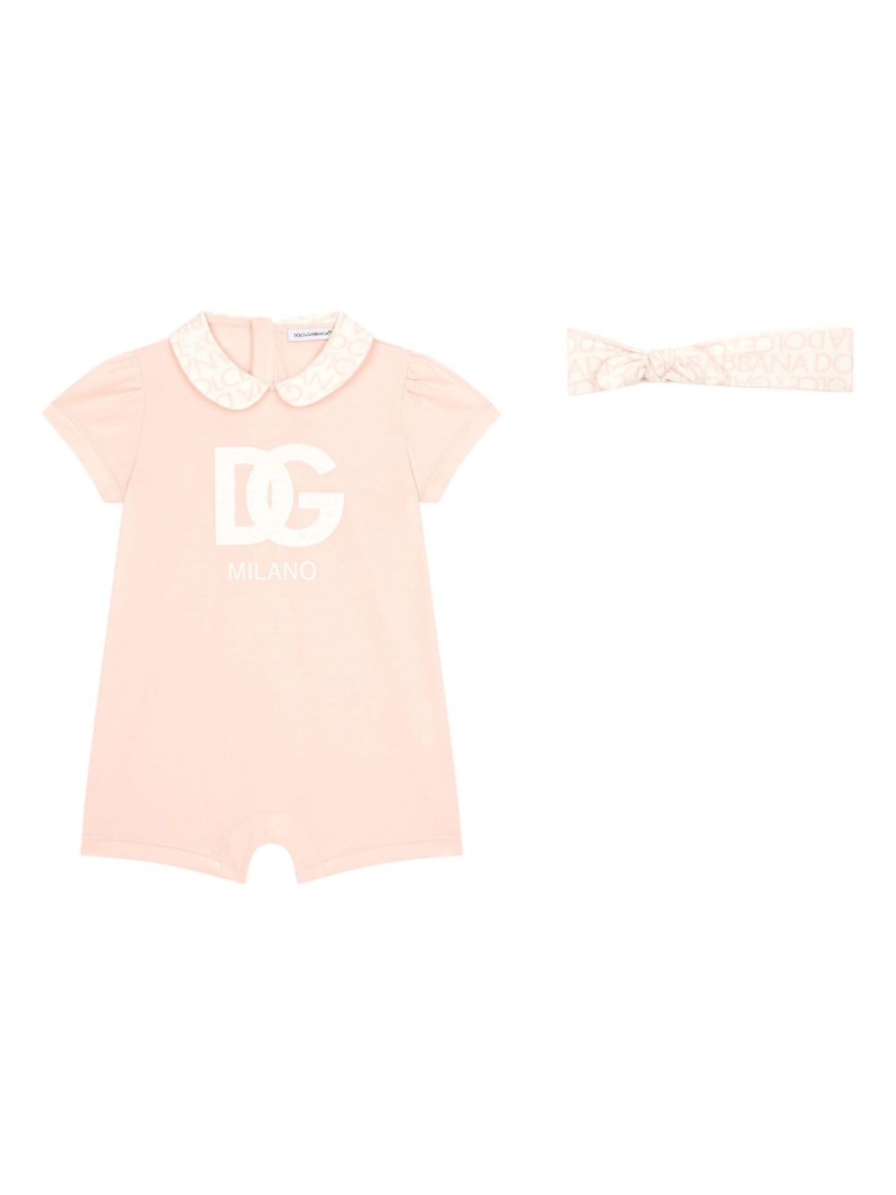 Dolce & Gabbana Kids logo-print cotton romper (set of two) - Pink von Dolce & Gabbana Kids