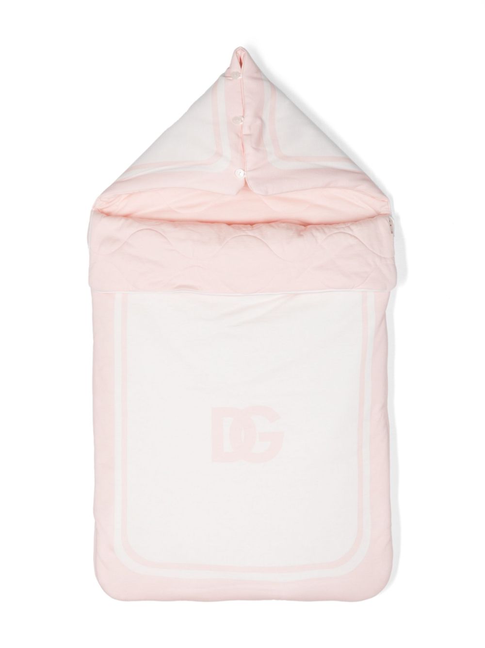 Dolce & Gabbana Kids logo-print cotton sleep bag - Pink von Dolce & Gabbana Kids