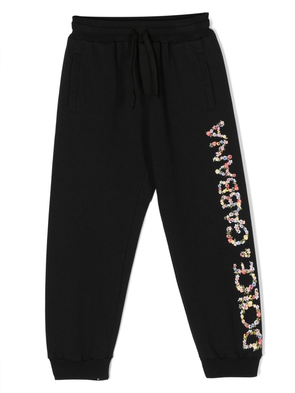 Dolce & Gabbana Kids logo-print cotton track pants - Black von Dolce & Gabbana Kids