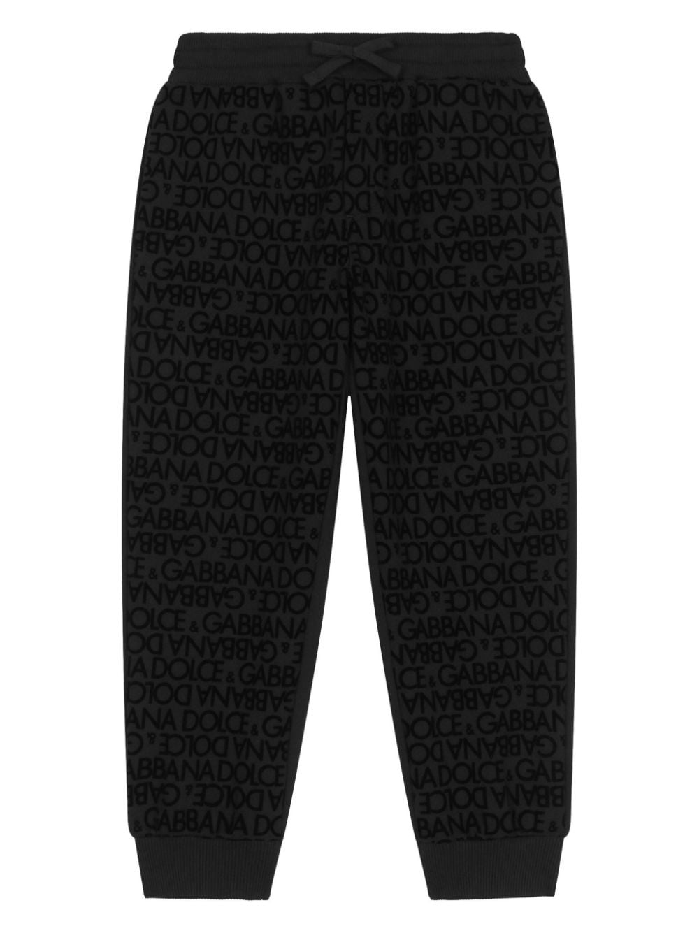 Dolce & Gabbana Kids logo-print cotton track pants - Black von Dolce & Gabbana Kids