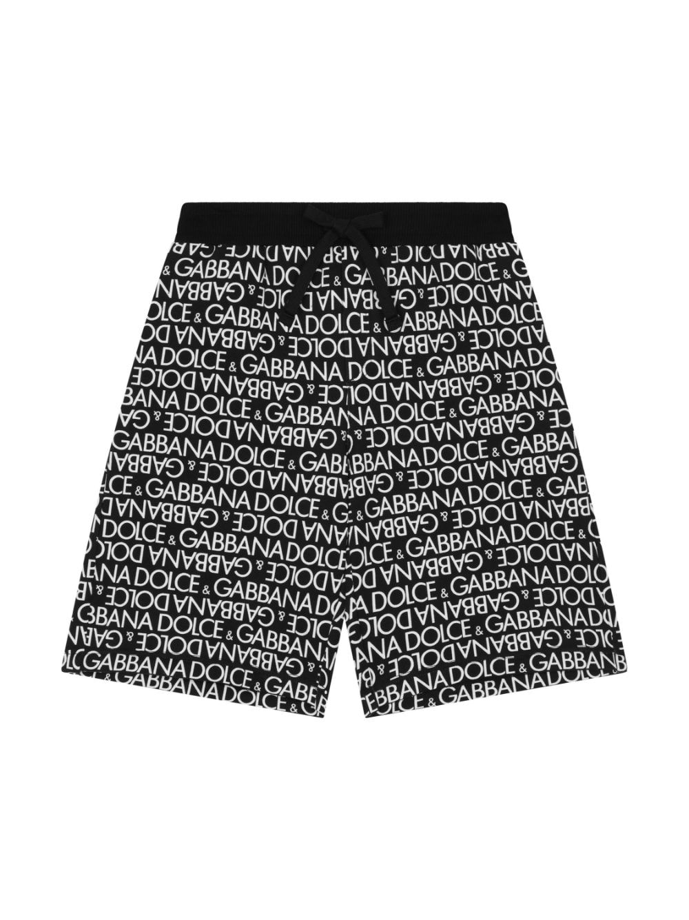 Dolce & Gabbana Kids logo-print cotton track shorts - Black von Dolce & Gabbana Kids