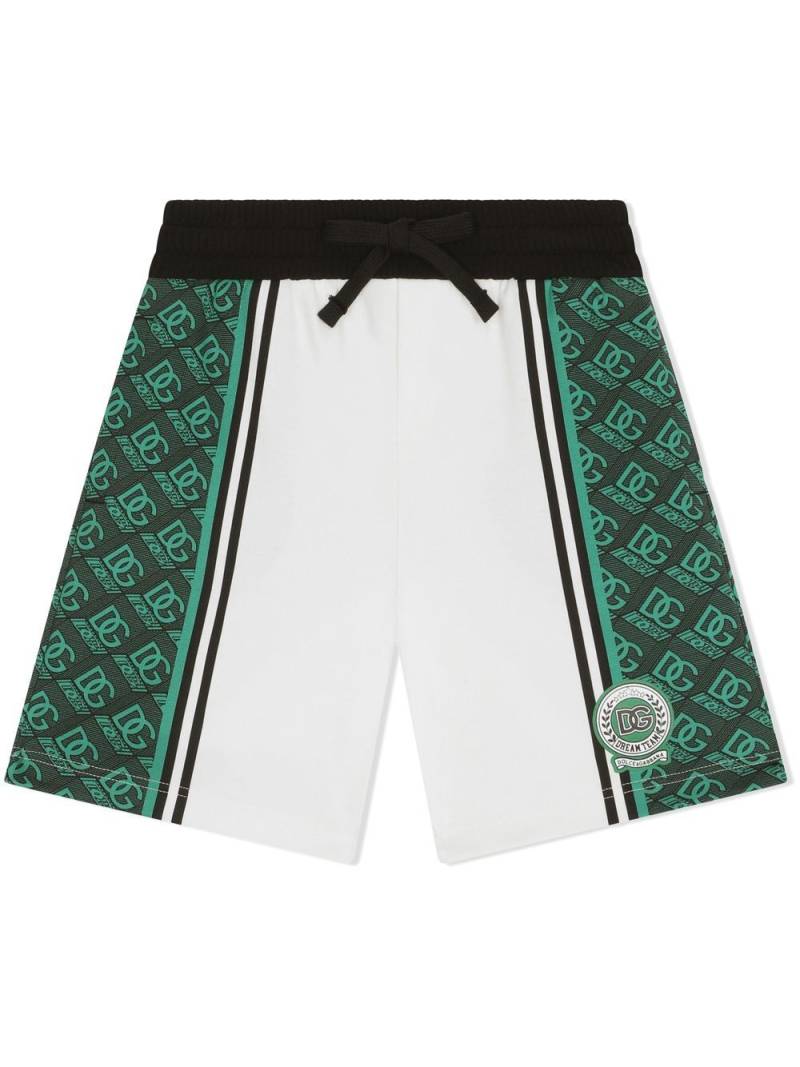 Dolce & Gabbana Kids logo-print drawstring shorts - White von Dolce & Gabbana Kids