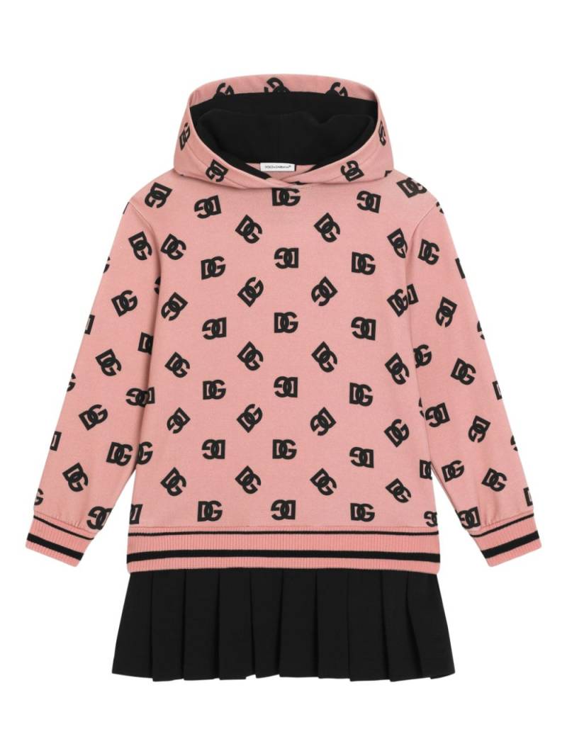 Dolce & Gabbana Kids logo-print dress - Pink von Dolce & Gabbana Kids