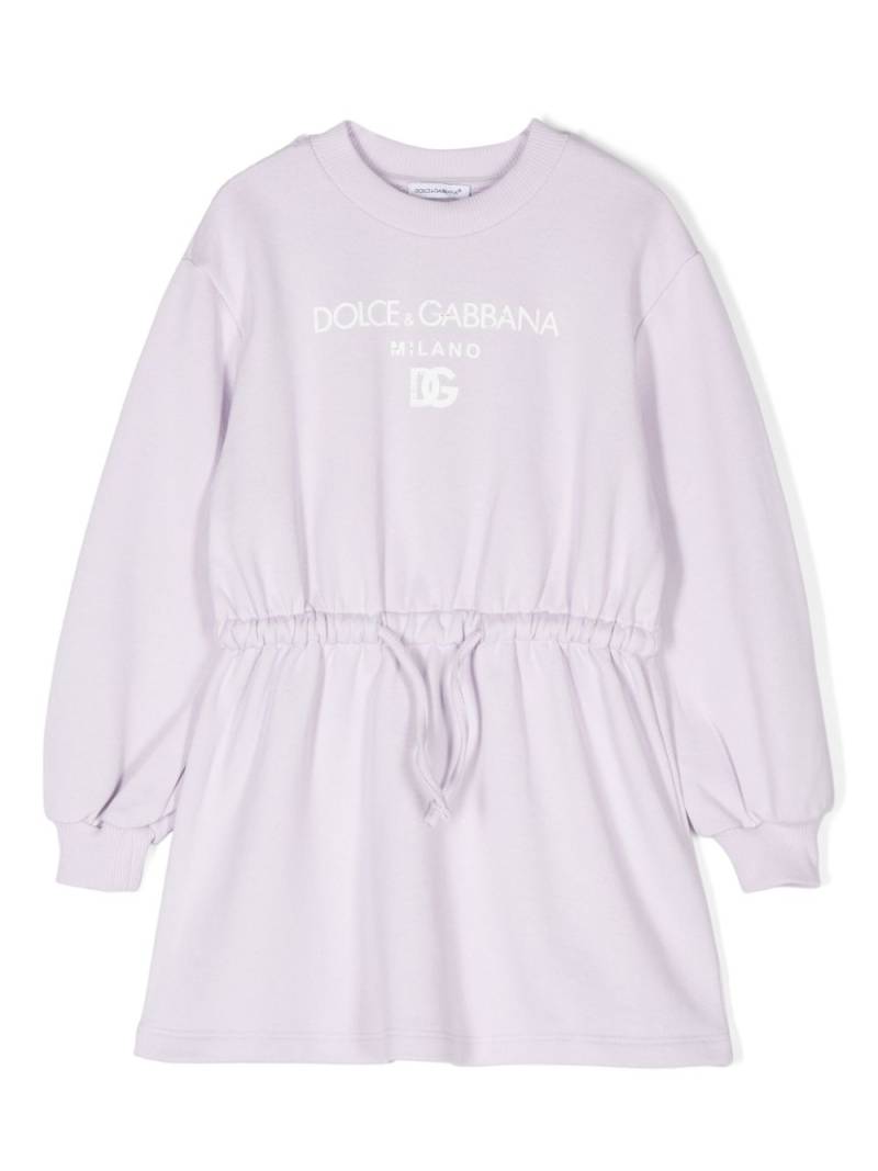 Dolce & Gabbana Kids logo-print dress - Purple von Dolce & Gabbana Kids