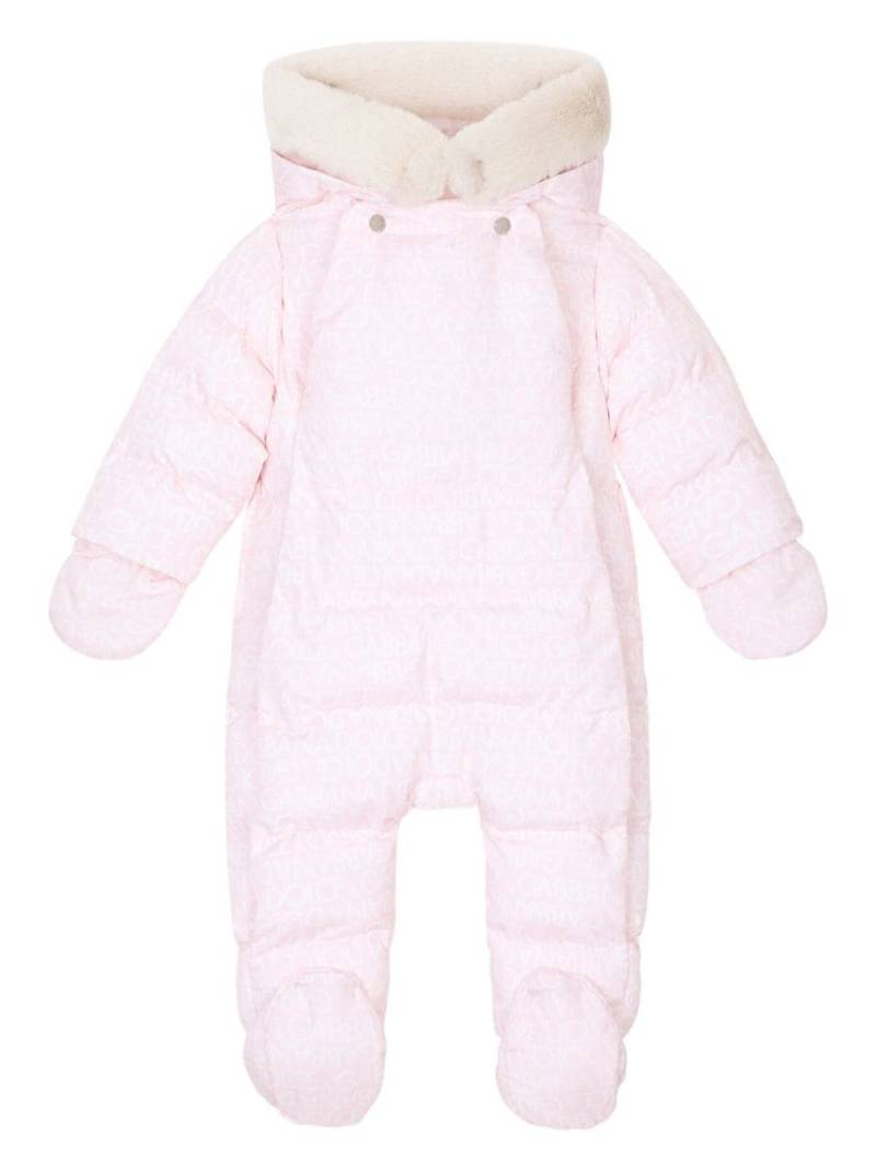 Dolce & Gabbana Kids logo-print hooded padded snowsuit - Pink von Dolce & Gabbana Kids