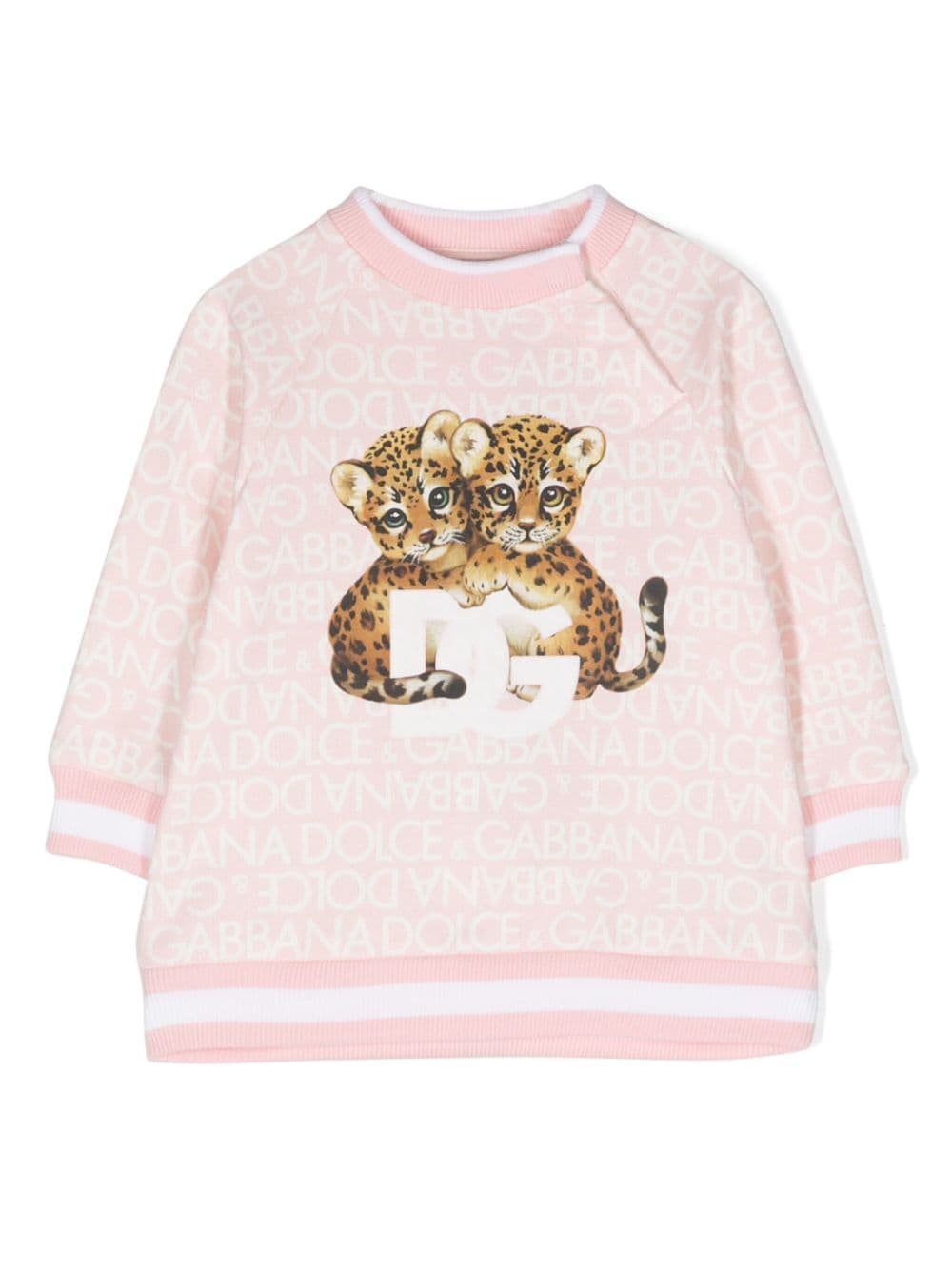 Dolce & Gabbana Kids logo-print long-sleeve sweatshirt - Pink von Dolce & Gabbana Kids