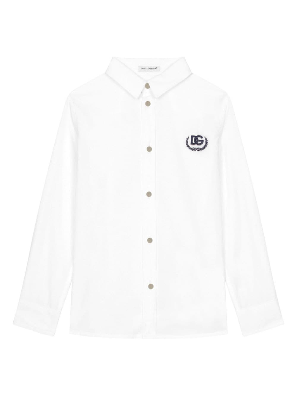 Dolce & Gabbana Kids logo-print shirt - White von Dolce & Gabbana Kids