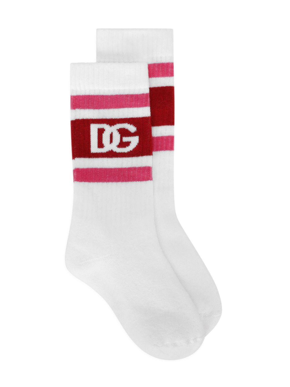 Dolce & Gabbana Kids logo-print stretch-cotton socks - White von Dolce & Gabbana Kids